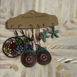 Any offers accepted 🎉Colorful Floral and Teardrop Earrings Set